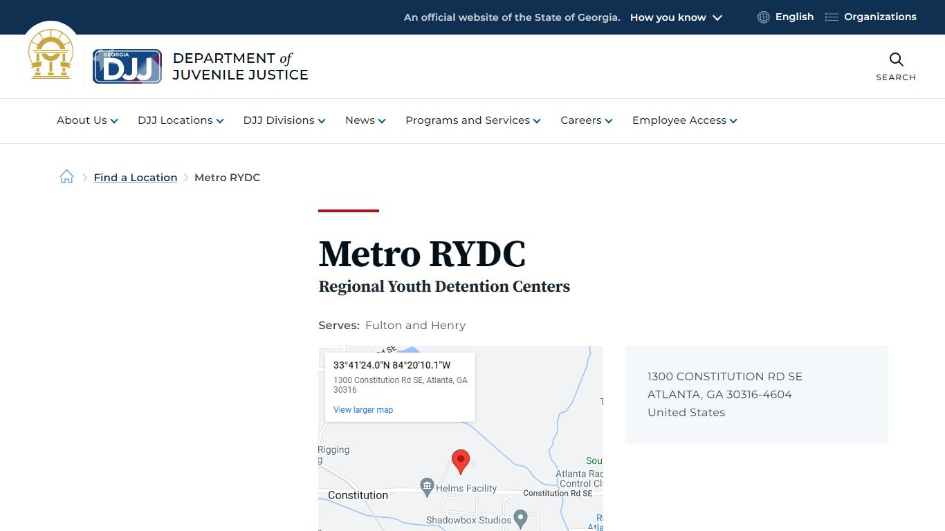 Metro RYDC | Department of Juvenile Justice
